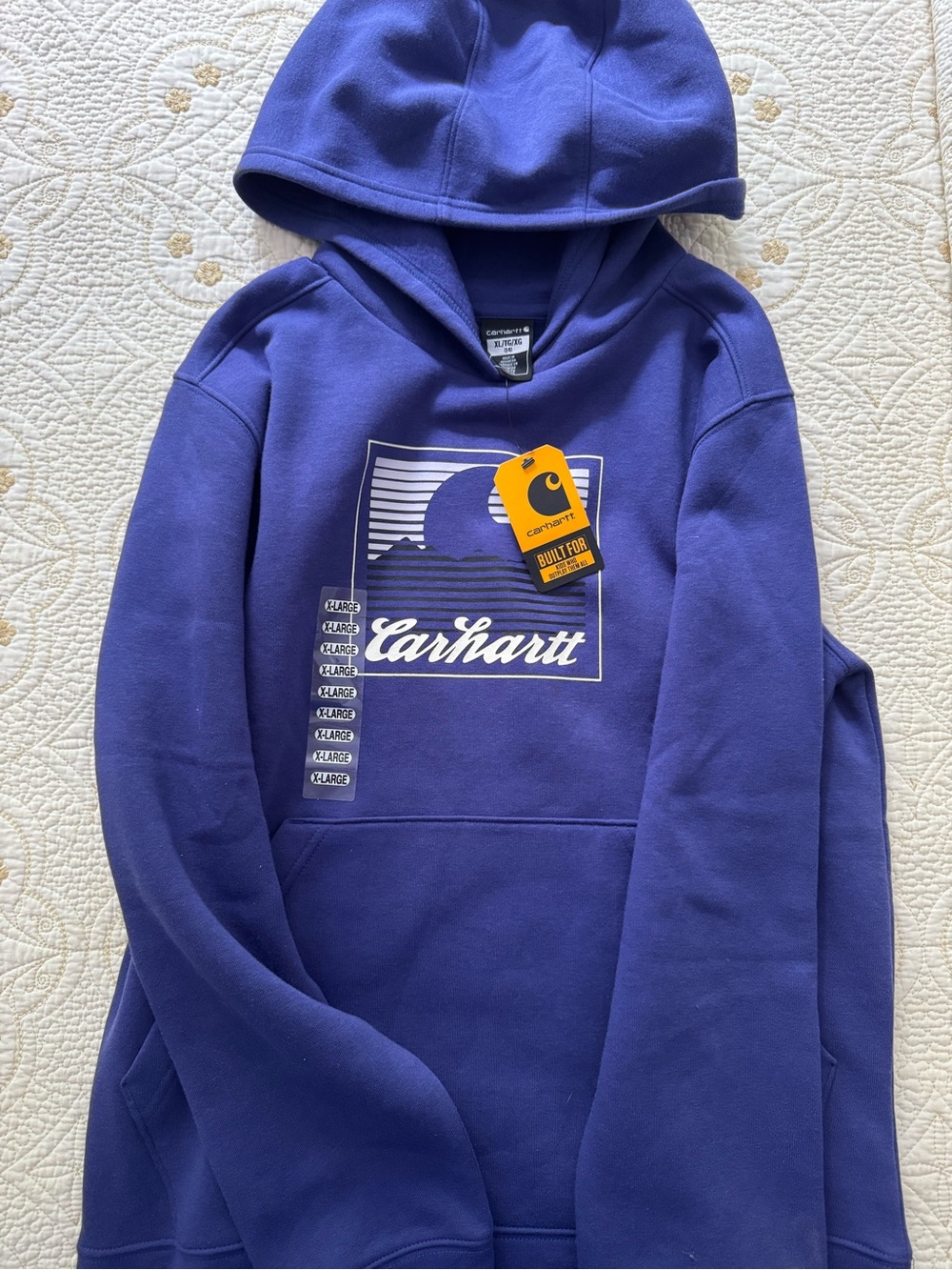 Carhartt Girls  Purple Logo Crewneck Hoodie